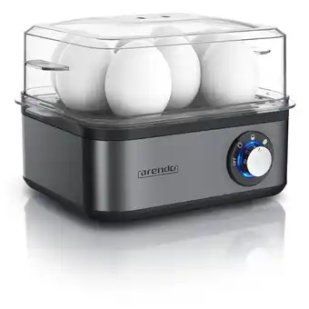 Netto Marken-Discount Arendo Eierkocher 8-fach, 500 W, Edelstahl, Härtegrad einstellbar, für 8 Eier, grau Angebot
