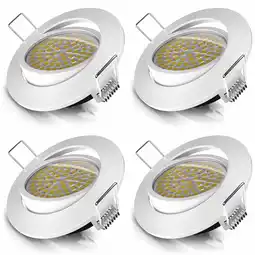 Netto Marken-Discount Brandson 4x LED Einbaustrahler schwenkbar Warmweiß 3000K Deckenspot / Deckenstrahler 5W - 320 Lumen Angebot