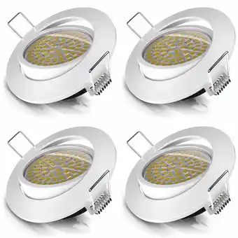 Netto Marken-Discount Brandson 4x LED Einbaustrahler schwenkbar Warmweiß 3000K Deckenspot / Deckenstrahler 5W - 320 Lumen Angebot