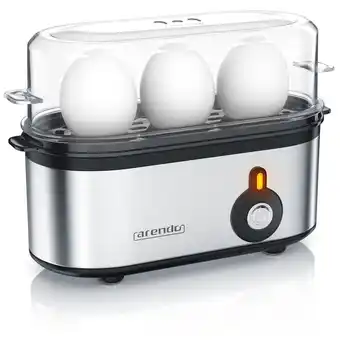 Netto Marken-Discount Arendo Eierkocher 3-fach, 210 W, Edelstahl, Härtegrad einstellbar, für 1-3 Eier, silber/schwarz Angebot