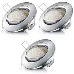 Netto Marken-Discount Brandson 3x LED Einbaustrahler, dimm- und schwenkbarer Deckenspot mit Aluminium Rahmen / Warmweiß Angebot