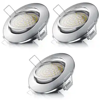 Netto Marken-Discount Brandson 3x LED Einbaustrahler, dimm- und schwenkbarer Deckenspot mit Aluminium Rahmen / Warmweiß Angebot