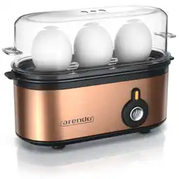 Netto Marken-Discount Arendo Eierkocher 3-fach, 210 W, Edelstahl, Härtegrad einstellbar, für 1-3 Eier, kupfer Angebot