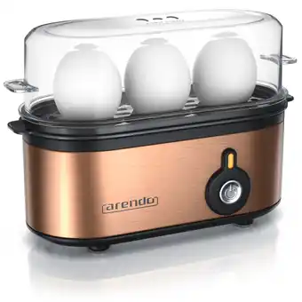 Netto Marken-Discount Arendo Eierkocher 3-fach, 210 W, Edelstahl, Härtegrad einstellbar, für 1-3 Eier, kupfer Angebot