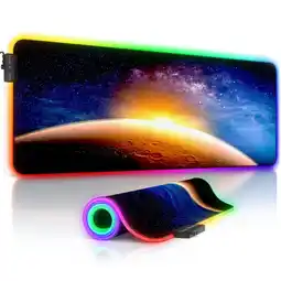 Netto Marken-Discount CSL RGB Gaming Mauspad, Gaming Mauspad - 800 x 300 mm XL Mousepad - LED Multi Color, Stars & Mars Angebot