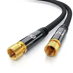 Netto Marken-Discount Primewire HDTV Satellitenkabel mit Braiding - 135Db - 75 Ohm - Stoffummantelung - 10 m Angebot