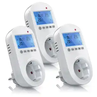 Netto Marken-Discount BEARWARE 3x Steckdosen Thermostat für Heiz & Klimageräte Individuell programmierbar / LCD-Display Angebot