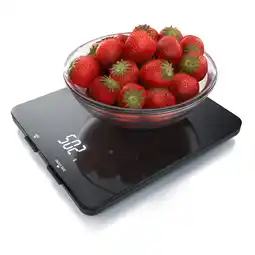 Netto Marken-Discount Arendo Küchenwaage mit schwarzer Hochglanz Glasoberfläche 19 x 16,5cm - LED Display - 4mm Glas Angebot