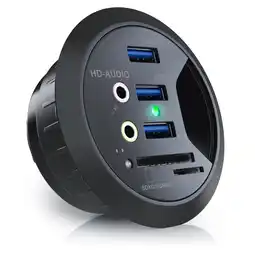 Netto Marken-Discount CSL Tisch USB Hub mit Kartenleser & Aux Anschluss 3x USB 3.2 Gen1/ 2x 3,5mm Klinke / microSD + SDXC Angebot