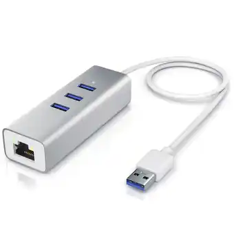 Netto Marken-Discount CSL 3-Port USB 3.1 Gen1 Verteiler inkl. Netzwerkadapter mit RJ45 Buchse / Aluminium Gehäuse Angebot