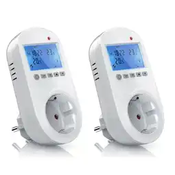 Netto Marken-Discount BEARWARE 2x Steckdosen Thermostat für Heiz & Klimageräte Individuell programmierbar / LCD-Display Angebot