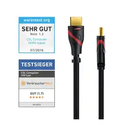 Netto Marken-Discount CSL 8k HDMI Kabel 2.1, 4K Ultra HD, UHD, Full HD, 3D, ARC, High Speed mit Ethernet, HDMI Typ A - 15m Angebot