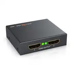 Netto Marken-Discount CSL - HDMI-Splitter, Mini 4K UHD 2-Port Verteiler 1x HDMI Eingang zu 2x HDMI Ausgang Angebot