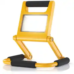 Netto Marken-Discount Brandson LED Baustrahler mit Akku, 2 Dimmstufen & 600 Lumen einklappbare IP44 Arbeitsleuchte Angebot