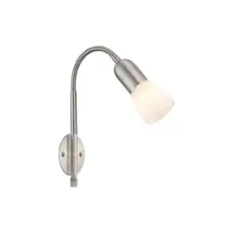 Netto Marken-Discount Wandleuchte, Metall, nickel, Glas, Spot beweglich, H 46cm Angebot