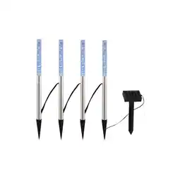 Netto Marken-Discount 4er Set LED Solarleuchten für den Außenbereich mit Farbwechsler Angebot