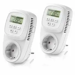 Netto Marken-Discount BEARWARE 2x Steckdosen Thermostat digital programmierbar Temperaturregelung 5° - 35°C Angebot