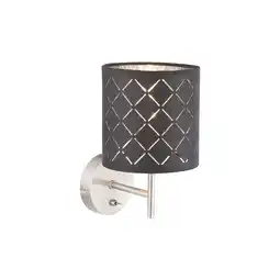 Netto Marken-Discount Design Wandleuchte mit Textilschirm in grau silber KIDAL Angebot