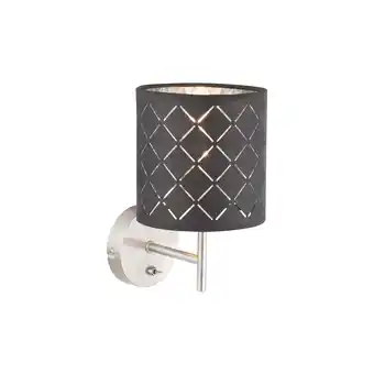 Netto Marken-Discount Design Wandleuchte mit Textilschirm in grau silber KIDAL Angebot