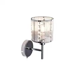 Netto Marken-Discount Kristall Wandleuchte, Chrom, silber metallic, Höhe 24,5 cm Angebot