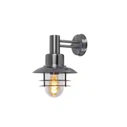 Netto Marken-Discount Wandleuchte, Laterne, Edelstahl gebürstet, klar, H 32,5 cm Angebot