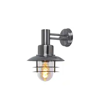 Netto Marken-Discount Wandleuchte, Laterne, Edelstahl gebürstet, klar, H 32,5 cm Angebot
