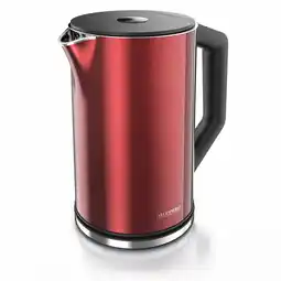 Netto Marken-Discount Arendo Wasserkocher 1,5 l 2200 W, Edelstahl, Doppelwand, Temperaturwahl 40 - 100°C mit Anzeige, rot Angebot