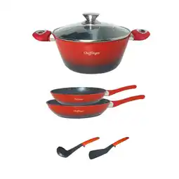 Netto Marken-Discount 6 tlg Kochgeschirr Kochtopf Set Topf Pfanne Küchenhelfer Angebot