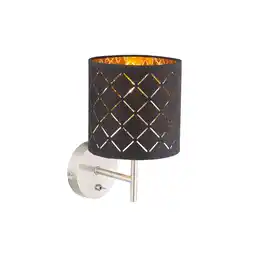 Netto Marken-Discount Design Wandleuchte mit Textilschirm in schwarz CLARKE Angebot