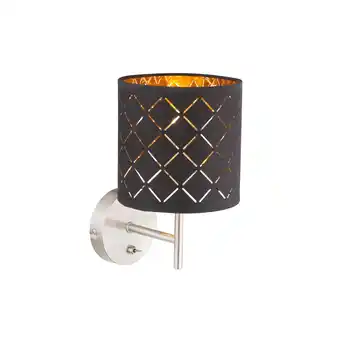 Netto Marken-Discount Design Wandleuchte mit Textilschirm in schwarz CLARKE Angebot