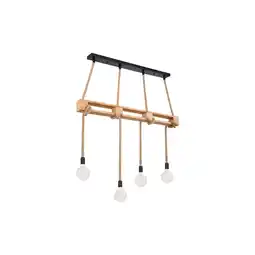 Netto Marken-Discount Hängeleuchte, Balken natur, Hanfseil, L 120 cm, ULLEU Angebot
