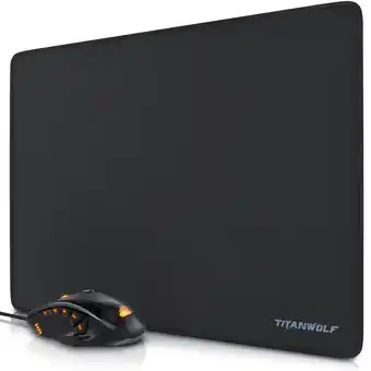 Netto Marken-Discount Titanwolf Maus- und Mauspad Spar Set, Gaming Mouse & Mousepad 440 x 350 mm Bundle SPECIALIST Angebot