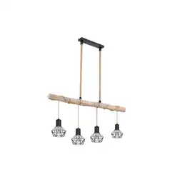 Netto Marken-Discount Hängeleuchte, Balken natur, Hanfseil, L 100 cm, PRISKA Angebot