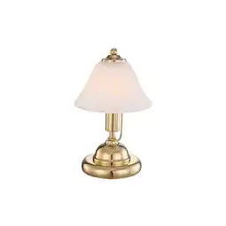 Netto Marken-Discount Tischleuchte, Messing, Glas Alabaster, Touchschalter, H 27 cm Angebot