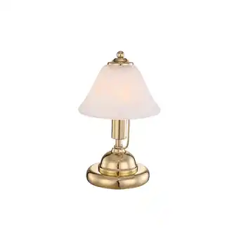 Netto Marken-Discount Tischleuchte, Messing, Glas Alabaster, Touchschalter, H 27 cm Angebot