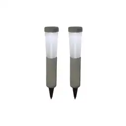 Netto Marken-Discount 2er Set LED Solarleuchten, Steinoptik, Erdspieß, H 45,6 cm Angebot