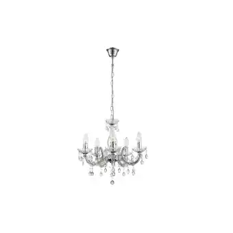 Netto Marken-Discount Kronleuchter, Lüster, Kristalle, klar, 5-flammig, H 128 cm Angebot