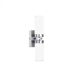 Netto Marken-Discount Wandlampe, Metall, nickel-matt, Opal, satiniert Angebot