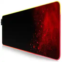 Netto Marken-Discount Titanwolf RGB Gaming Mauspad, Mousepad XL 800 x 300mm verbessert Präzision & Geschwindigkeit, Blood Angebot