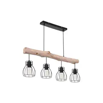 Netto Marken-Discount Hängeleuchte, Gitter Design, Holz, H 140 cm, MINA Angebot