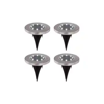 Netto Marken-Discount 4er Set LED Solar-Steckleuchten, Edelstahl, 13 cm Angebot