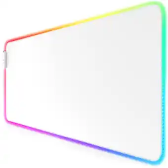 Netto Marken-Discount Titanwolf RGB Gaming Mauspad, Mousepad XL 800 x 300mm verbessert Präzision & Geschwindigkeit, weiß Angebot