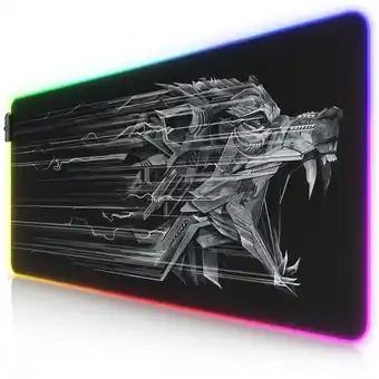 Netto Marken-Discount Titanwolf RGB Gaming Mauspad XL 900 x 400 mm Mousepad - verbessert Präzision & Geschwindigkeit Angebot