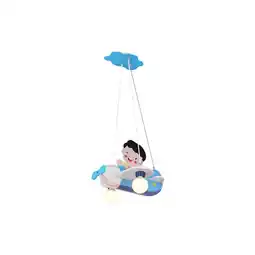 Netto Marken-Discount Hängelampe, Flugzeug Design, blau, L 43 cm Angebot