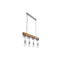Netto Marken-Discount Hängeleuchte, Holz antik Metall verzinkt, Schraubzwingen, L 85 cm Angebot