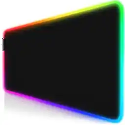 Netto Marken-Discount Titanwolf RGB Gaming Mauspad, Mousepad XL 800 x 300mm verbessert Präzision & Geschwindigkeit, black Angebot
