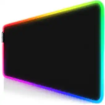 Netto Marken-Discount Titanwolf RGB Gaming Mauspad, Mousepad XL 800 x 300mm verbessert Präzision & Geschwindigkeit, black Angebot