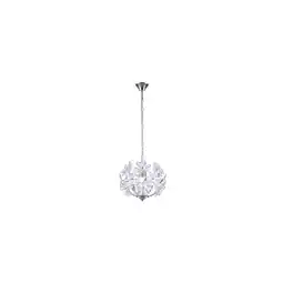 Netto Marken-Discount Hängeleuchte, Chrom, Blüten Design klar, 34 cm Angebot