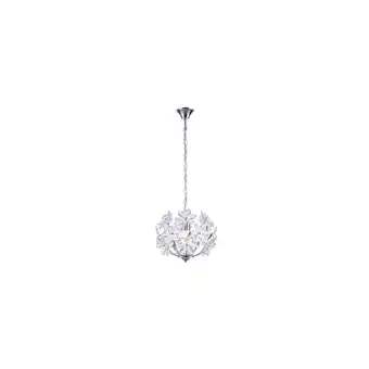 Netto Marken-Discount Hängeleuchte, Chrom, Blüten Design klar, 34 cm Angebot