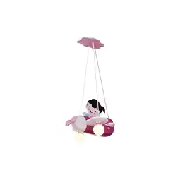 Netto Marken-Discount Hängelampe, Flugzeug Design, pink, L 43 cm, KITA Angebot